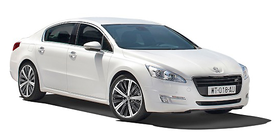 The Peugeot 508: shown here as a sedan, it also comes as a stationwagon.