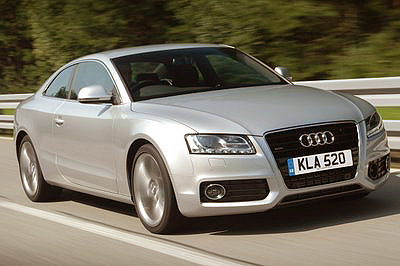 The exterior of the Audi A5 2.0 TFSI Quattro is smooth and uncluttered.