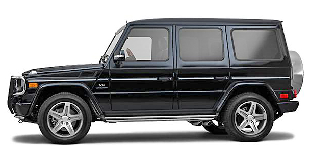 The Mercedes Benz G Class looks luxurious but can handle off-roading conditions with style.