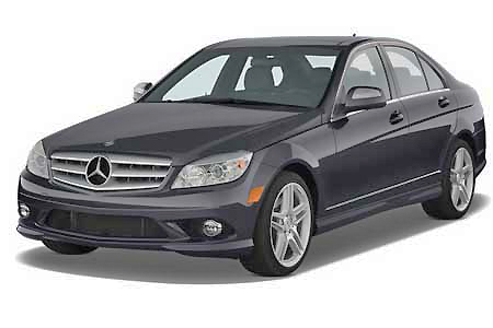The very upmarket-looking Mercedes Benz C-class.