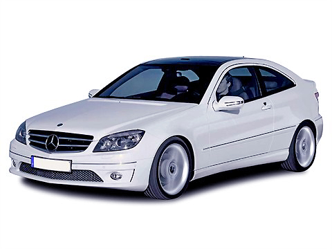 The Mercedes Benz CLC-class is a very striking-looking small car even in everyday white.