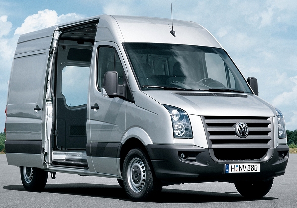 The Volkswagen Crafter has plenty of space for all passengers and good vision for the driver.
