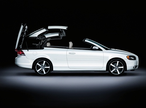 The hard top of the Volvo C70 folds away at the touch of a button in just 30 seconds.