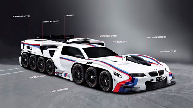 With all this talk of intelligent cars, it is only a matter of time before BMW go completely insane and create this... not that I would be sad about this