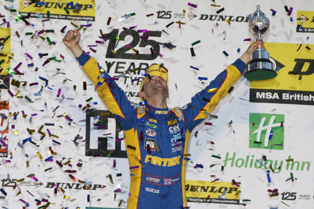 Andrew Jordan celebrates his first championship. Photo Credit: BTCC.net