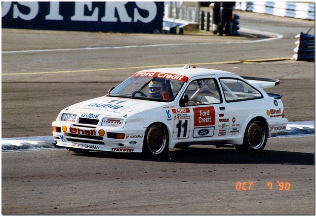 Robb Gravett in his 1990 Ford Sierra