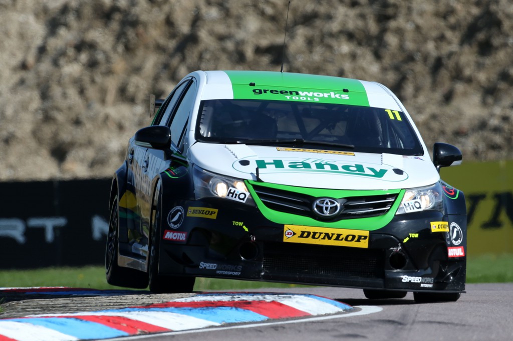 Simon Belcher was lucky to walk away from his gut-wrenching roll. Image Credit: BTCC.net