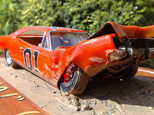 Wrecked General Lee
