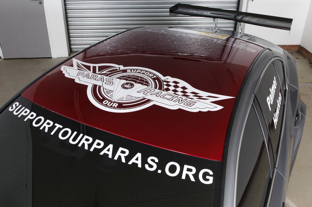 Its a proud moment seeing the 'Support Our Paras' logo atop the mighty Infinity. Image Credit: BTCC.net