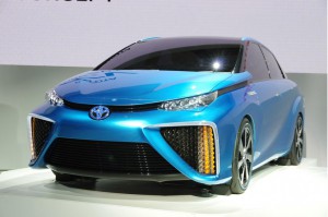 The Toyota FCV concept at the 2013 Tokyo motor show: a fuel cell vehicle that we could see on the roads some day.