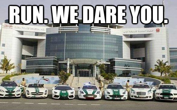 Career in the Dubai police force? I bet you want to learn about cars now..