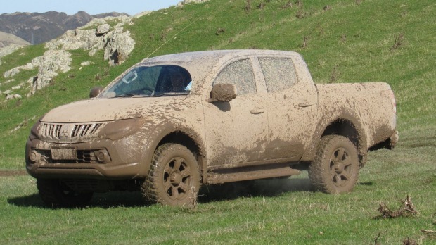 This is apparently a Mitsubishi Triton, but don't ask what colour it is.