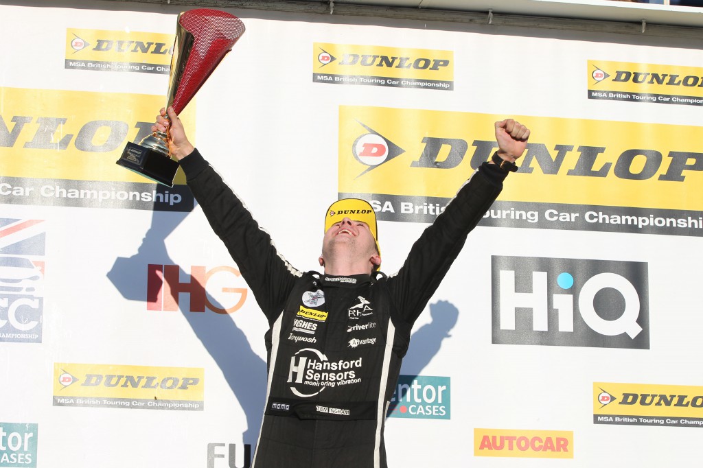 No one could deny how much that podium meant to Tingram. Photo Credit: BTCC.net