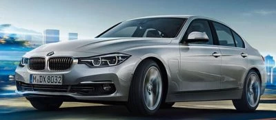 BMW 330e iPerformance sedan around town