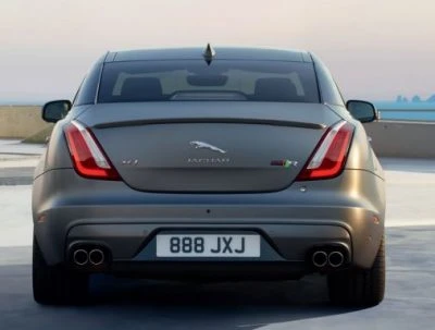 Rear view of the Jaguar XJR 575