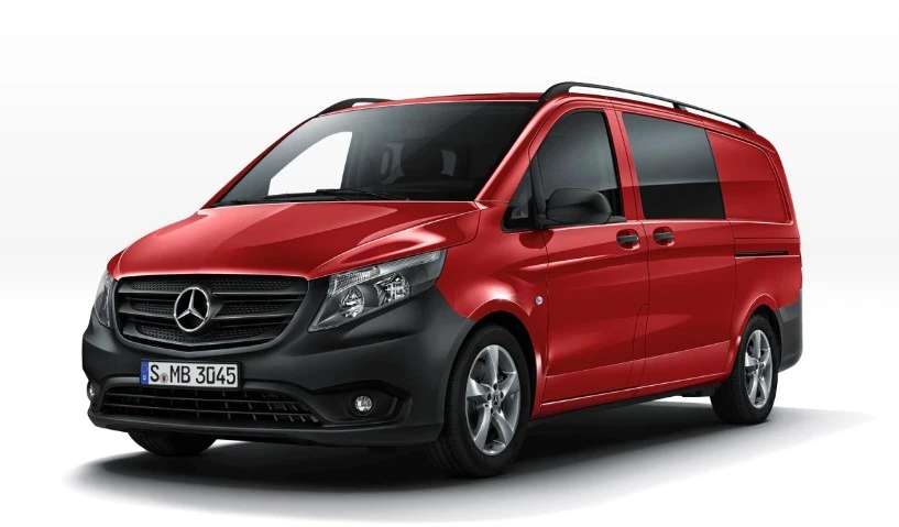 2023 Mercedes-Benz Vito Crew Cab in red