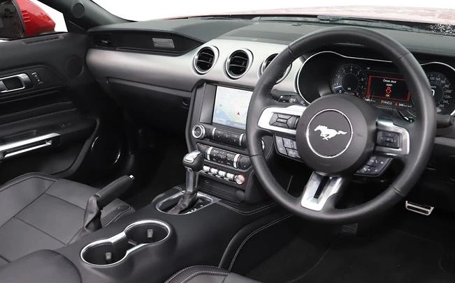 Interior of the Ford Mustang Convertible GT