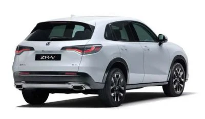 2024 Honda ZR-V SUV in white, rear view
