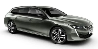 2024 Peugeot 508 Hybrid Wagon, side view in dark grey