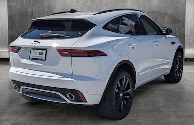 2024 Jaguar E-Pace SUV rear and side in white